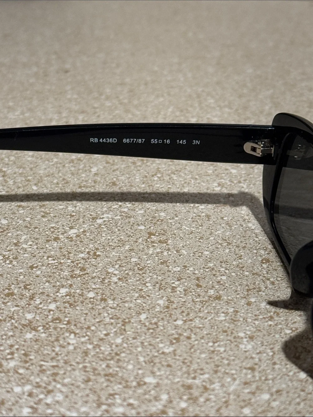 Ray-Ban Black Glossy Temple Sunglasses (Unisex)